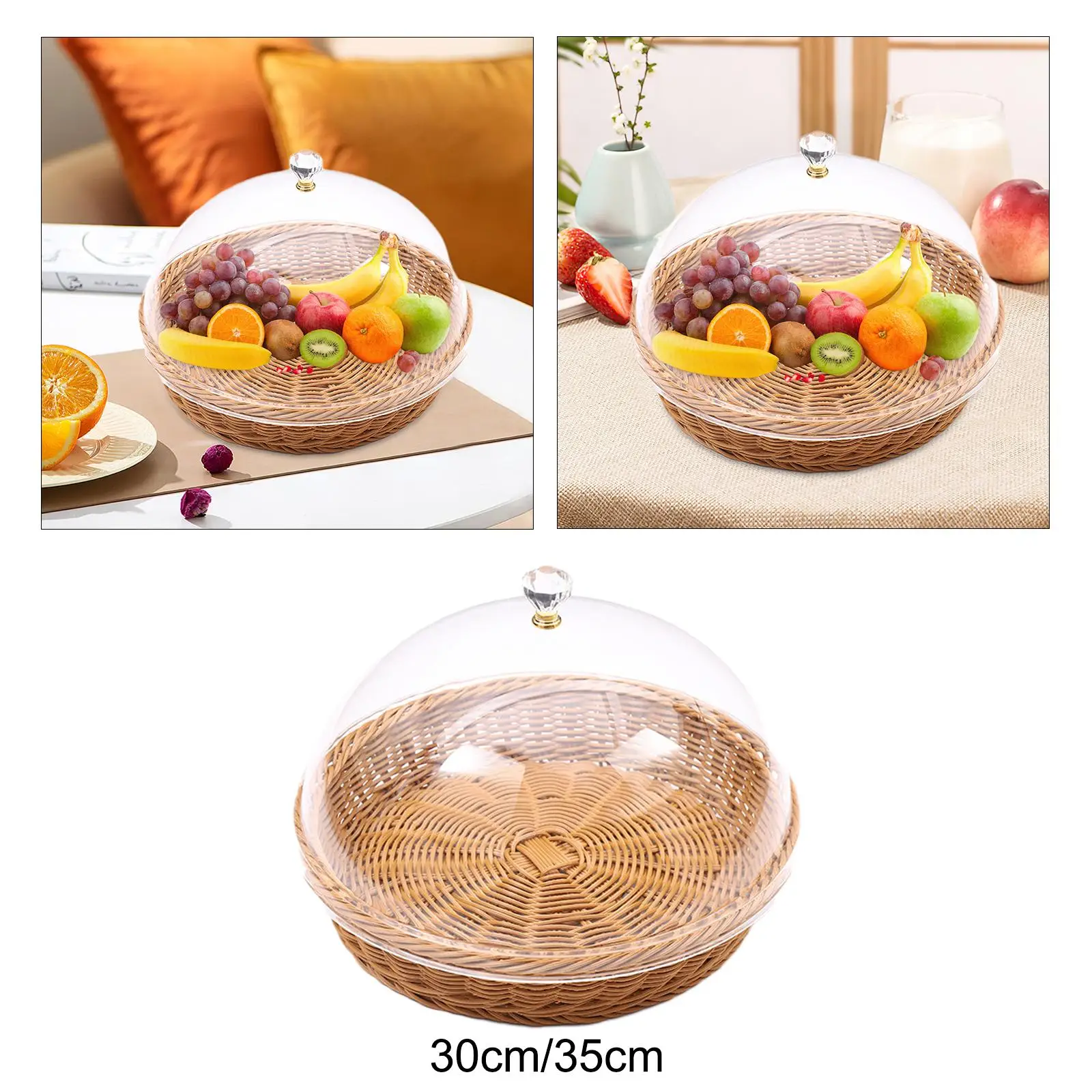 Bread Basket Multipurpose Breakfast Basket Snack Cookies Display Food Serving Basket for Camping Home Party Living Room Desk