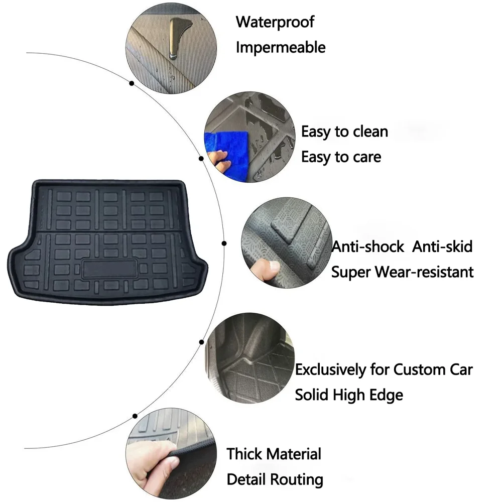 

Car Trunk Mat for Mazda 3 Mazda3 Axela BM BN BY 2014~2018 Waterproof Anti-Slip Inside Liner Trunk Cargo Tray Pad Part Accessorie
