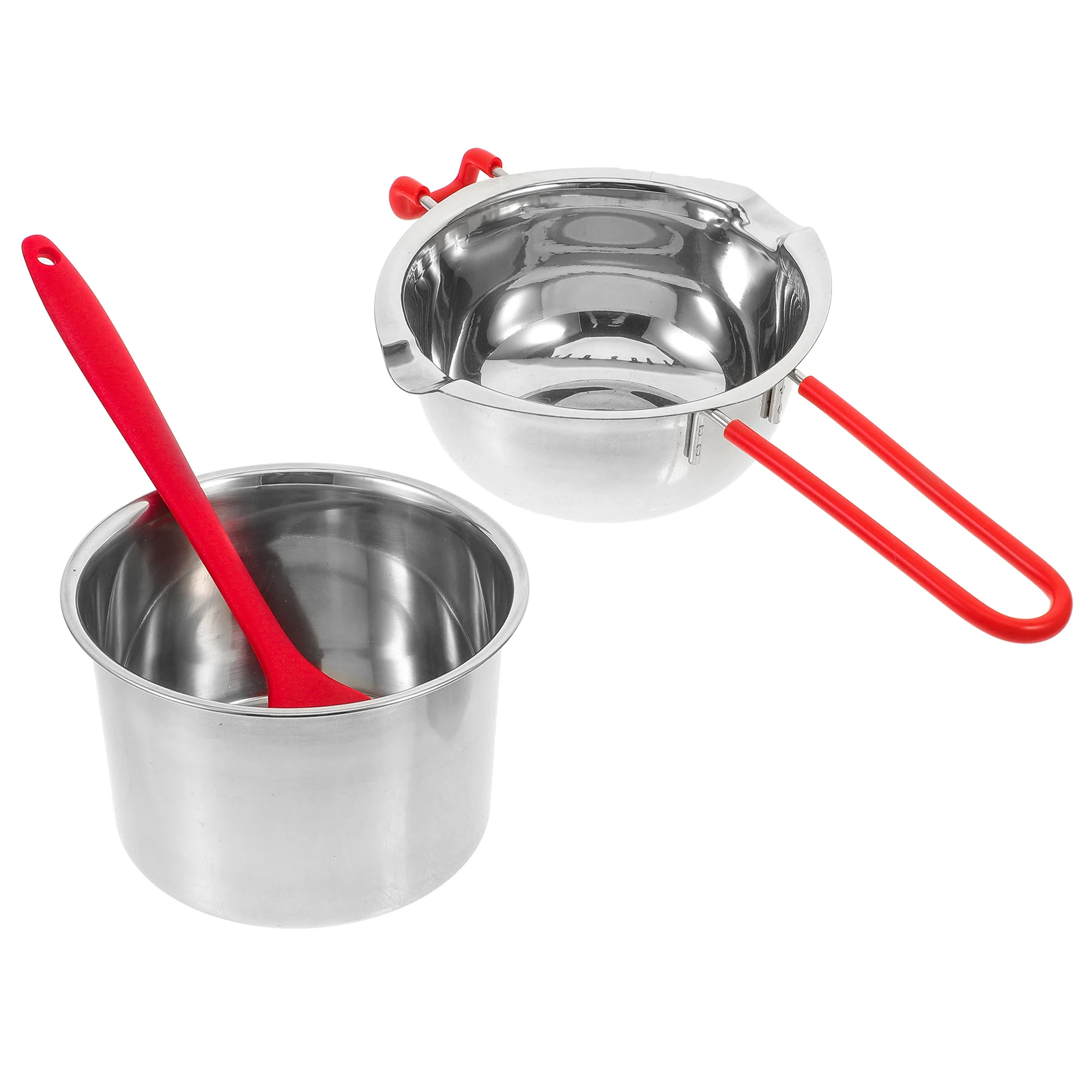 

Stainless Steel Melting Pot Set Kitchen Gadget For Chocolate Cheese Caramel Wax Silver Pots Compact Corrosion Resistant