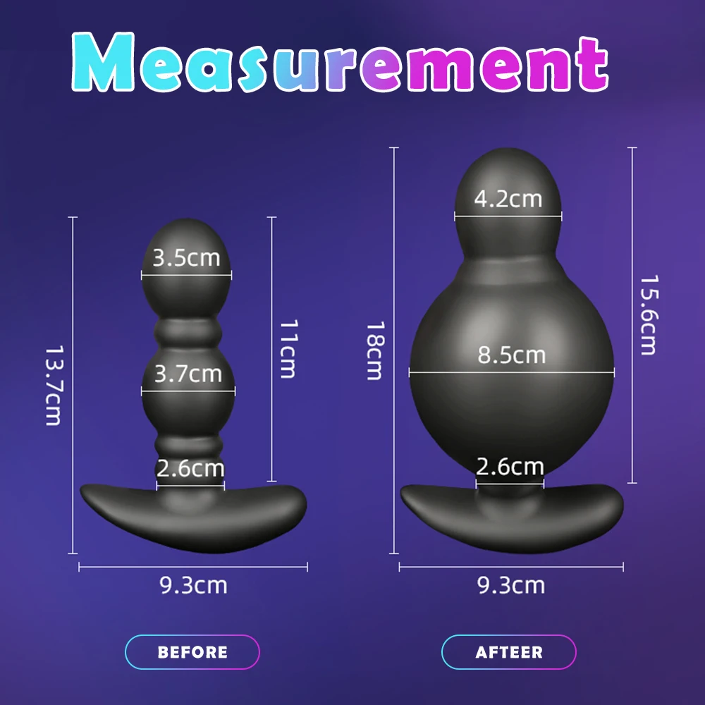 Wireless Remote Control Male Prostate Massager Inflatable Anal Plug Vibrating Butt Plug Anal Expansion Vibrator Sex Toys For Men