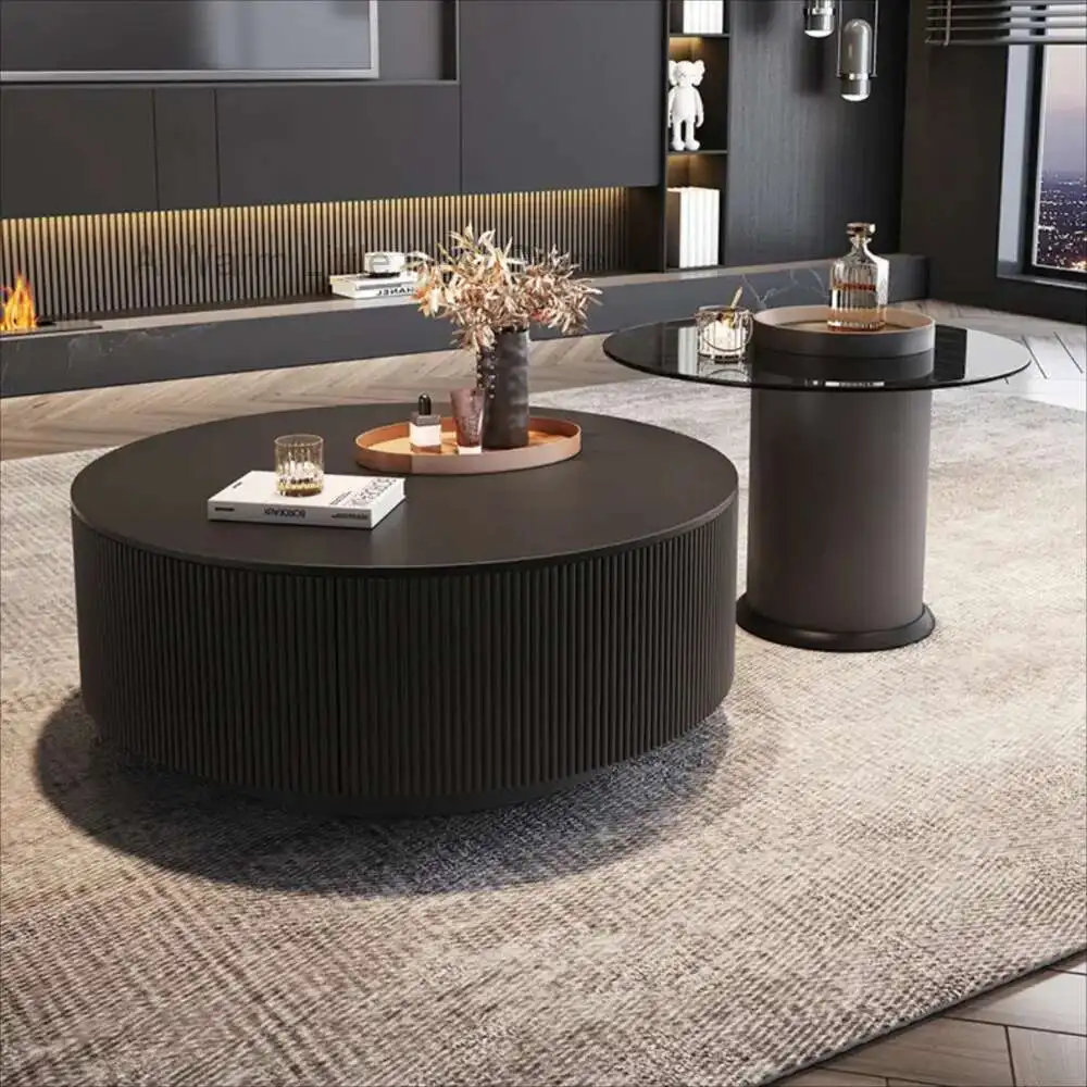 

Unique Minimalist Coffee Tables Magazine Glass Breakfast Modern Black Coffee Tables Round Entryway Muebles Hogar Home Decor