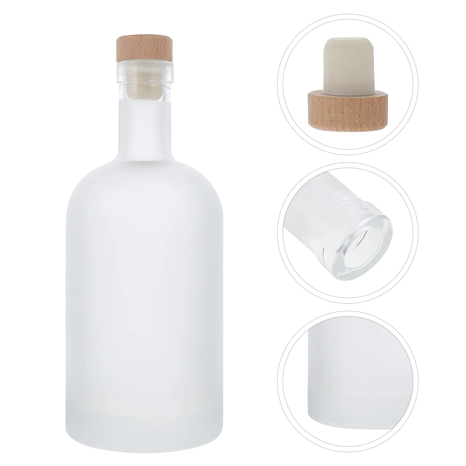 

2Pcs Frosted Wine Bottles Exquisite DIY Glass Cider Bottle for Homemade Cocktails Family Gatherings Lass Bottle