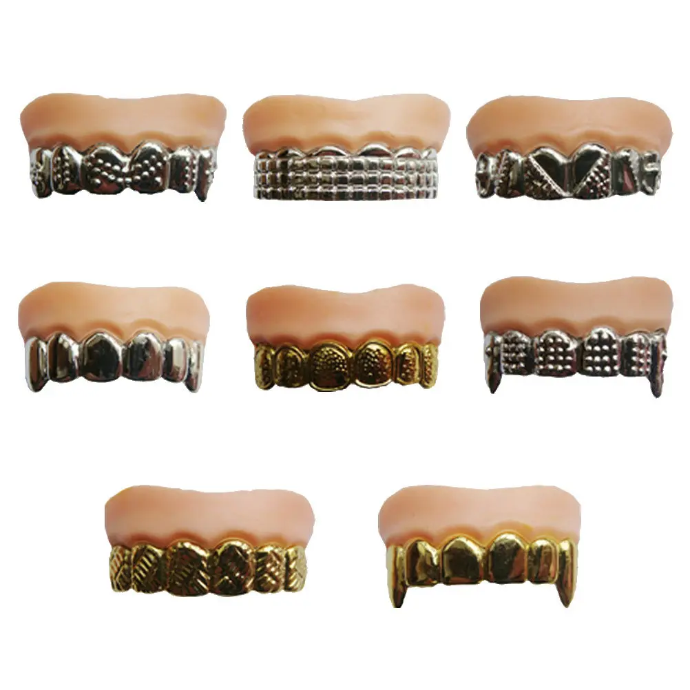 

8Pcs Funny Halloween Fake Teeth Ugly Denture Props Unique Party Trick Decoration Halloween Fake Teeth Trick Toy