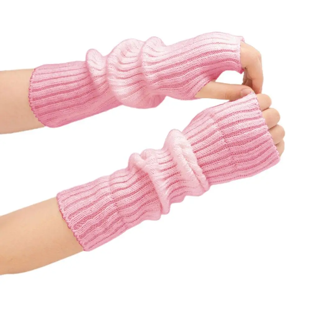 JK-Gants sans doigts Lolita Cosplay pour femmes et filles, chauffe-bras, gants de poignet Kawaii, main Goth, manches Y2k, rinçage Wh, A1E9