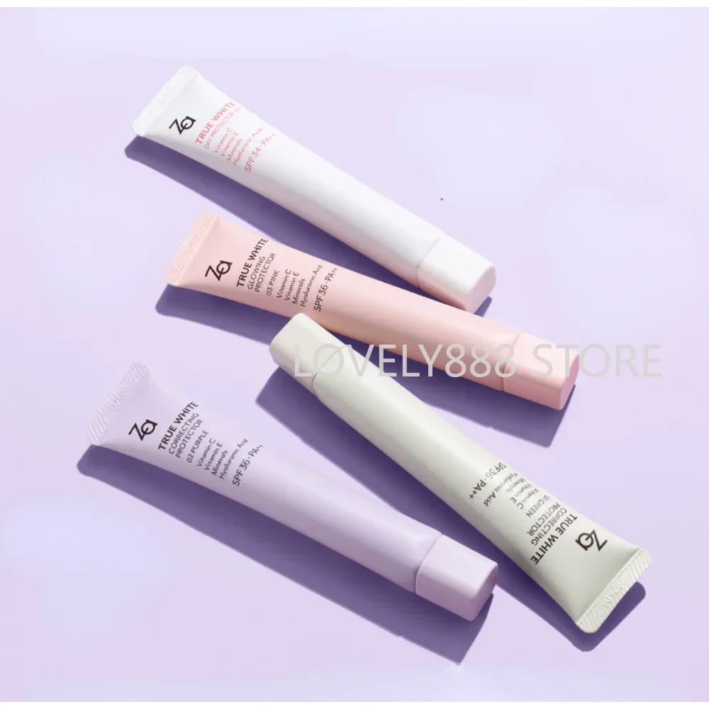 Za True White Makeup Primer Cream Sun Protector Brightening Concealer Makeup Base 35g Moisturizing Nourishing Makeup Cosmetics