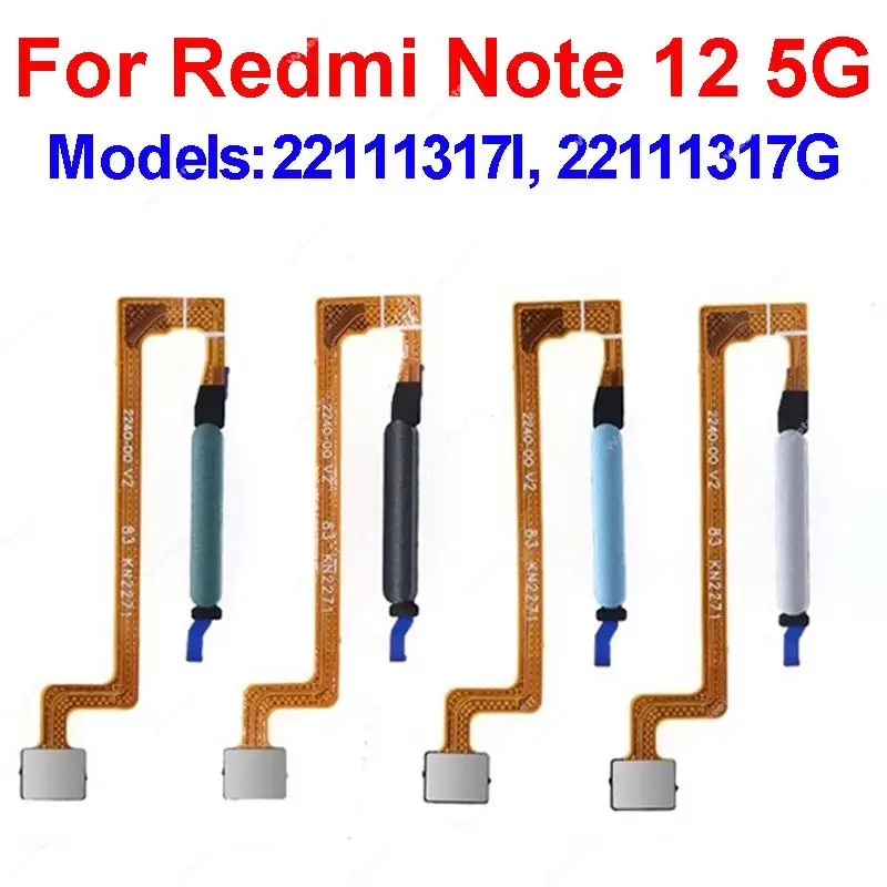 

Power Button Fingerprint Flex Cable For Xiaomi Redmi Note 12 5G Unlock Home Key Touch FingerPrint Sensor Flex Ribbon Parts