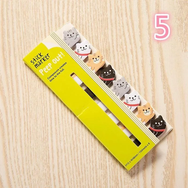 1pc Animals Panda Cat Memo Pad Sticky Notes  Notebook Stationery Note Paper Stickers