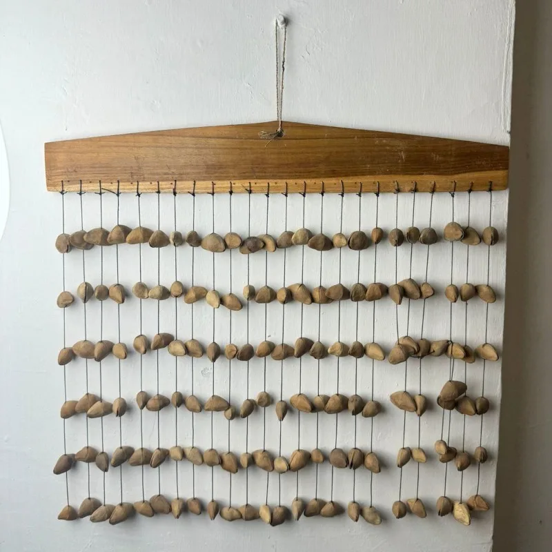 Natural Nut Shell Wind Chimes String Bells Sound Bundle Meditation Sound Healing Outdoor Wind Chimes Bell Percussion Instruments