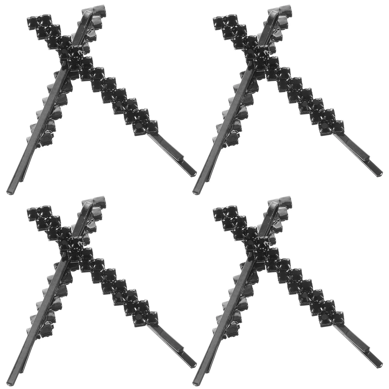 

Набор из 8 заколок для волос со стразами, декоративные боковые заколки-невидимки для женщин, аксессуары для волос, для свадеб и вечеринок, черные