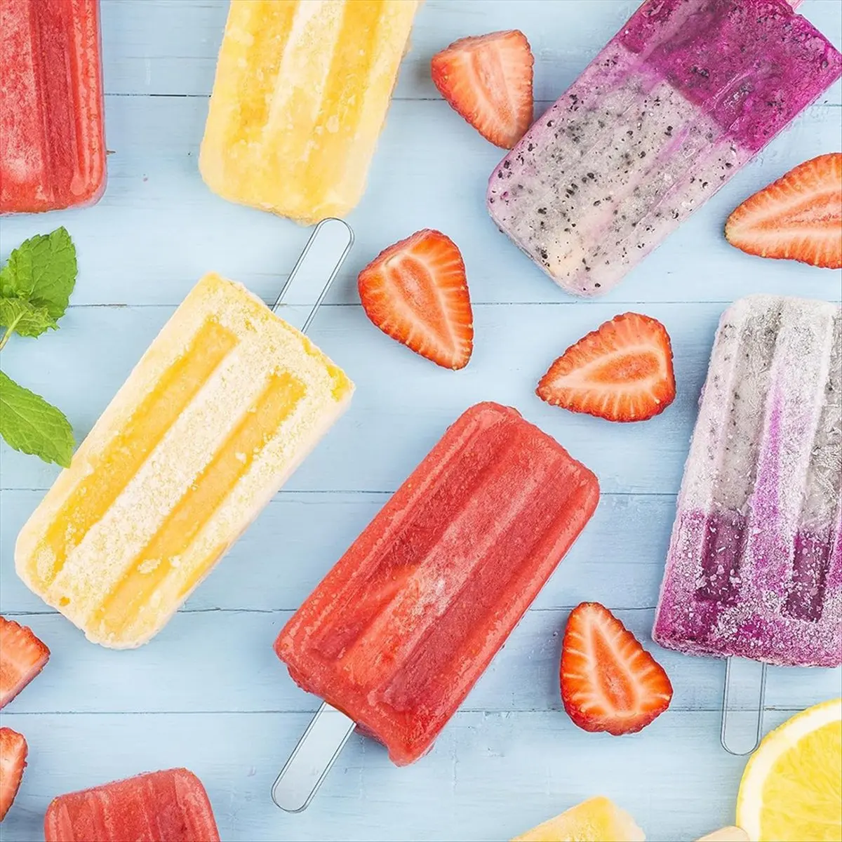 SDFC 30PCS Sticks 4.5 Inch Acrylic Cakesicle Sticks Reusable Ice PopSticks Plastic Sticks (Clear)