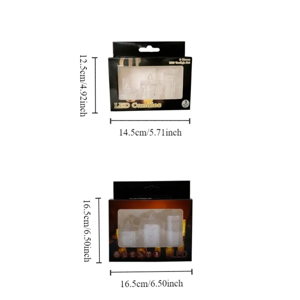 عيد الميلاد شمعة إلكترونية ضوء عديمة اللهب الزخرفية الدافئة متوهجة الشموع شفافة صغيرة مقلد عديمة اللهب الشموع