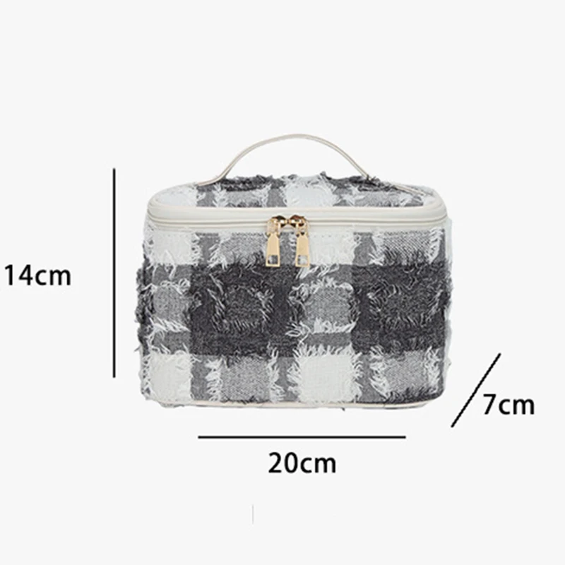 Fashion Denim Cosmetic Bag Large Capacity Make Up Storage Pouch Necesserie Organizer Zipper Beauty Case Korean Style Clutch Bags