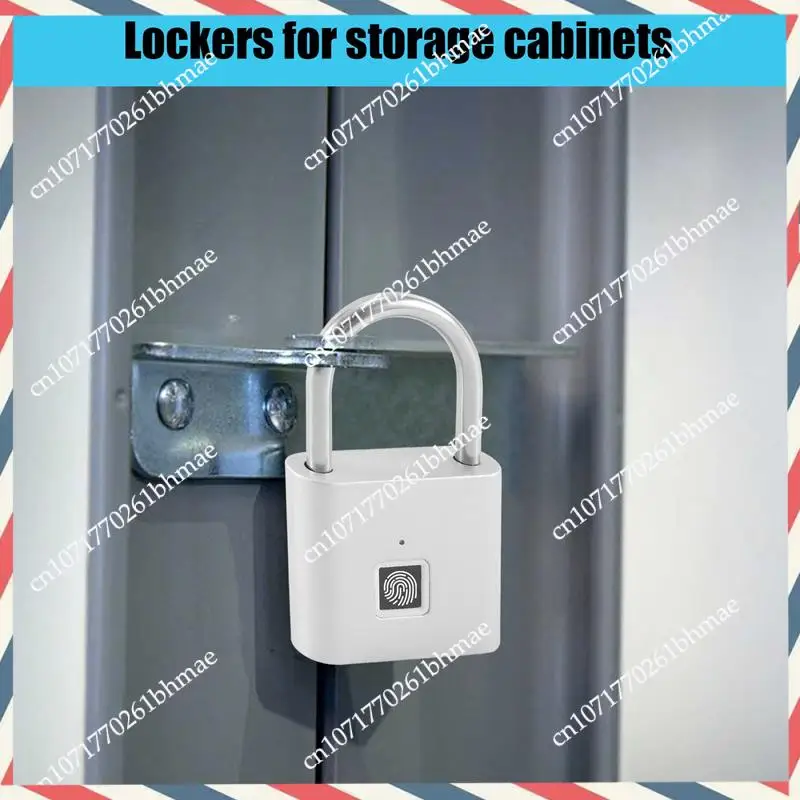 

-A21Z Fingerprint Padlock,Portable Anti-Theft USB Charging Fingerprint Lock For Lockers, Suitcases, Backpacks Etc Can Support