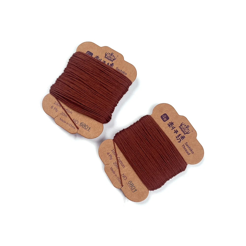 32 Colors Sashiko Thread 100% Cotton 4 Ply and 6 Ply Embroidery Floss for Craft Sewing Knitting Cross-Stitch Embroidery view 6