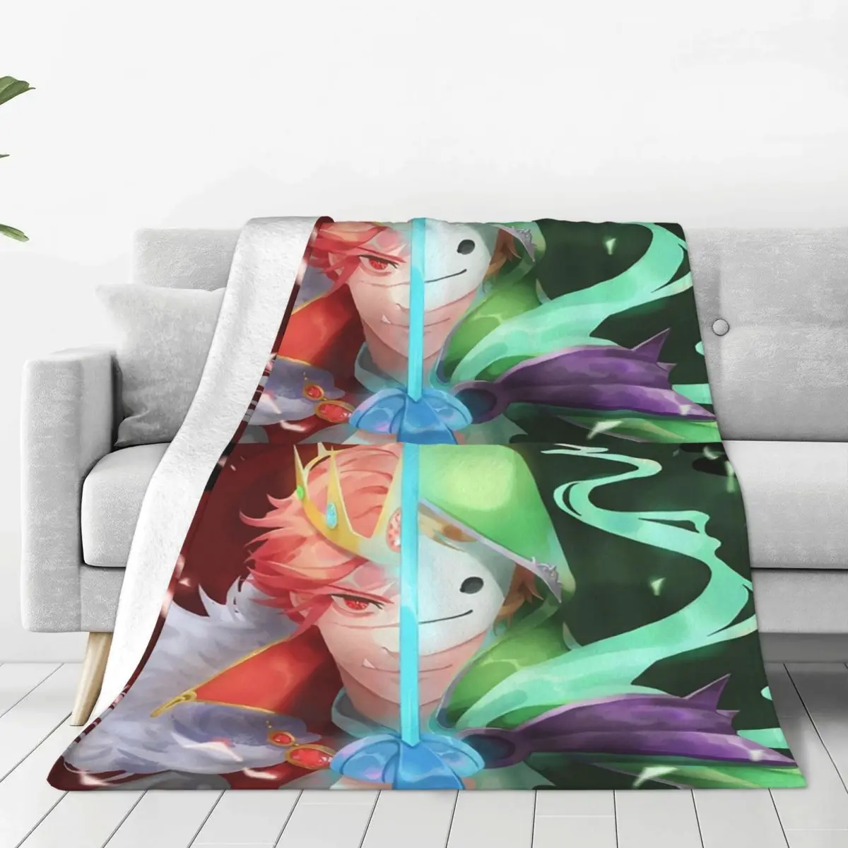 Technoblade Vs Dream Duel Blanket Fleece Breathable Sofa Throw Blankets For Home Bedroom Travel Throws Bedspread Quilt