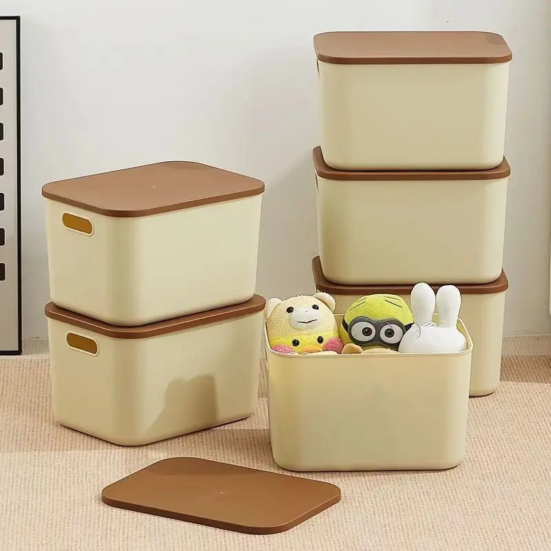 Plastic Desktop Cosmetic Storage Box with Multiple Compartments, Ideal for Bathroom and Dormitory Use Small and Large