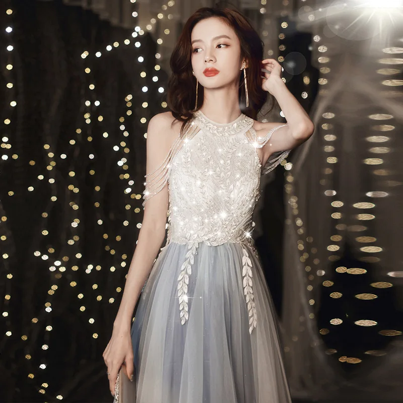 DSP تخصيص أنيقة ألف خط س الرقبة فساتين لحضور الحفلات الموسيقية الفاخرة الديكور فساتين حفلات التخرج فساتين السهرة الرسمية