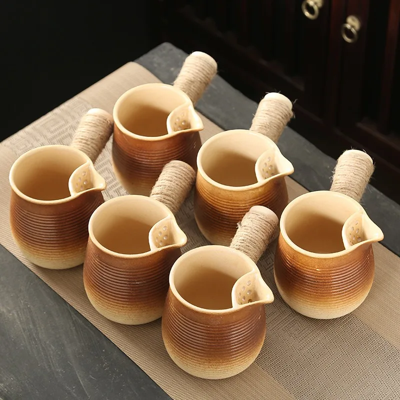 Ceramic Stovetop Safe Teapot Set For Simmering Tea Milk Tea Ceremony Pottery Jar With Tray
