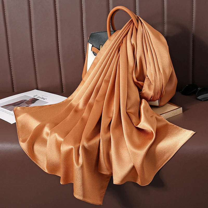 

2025 Premium Velvet Satin Chiffon Hijab Scarf Women Luxury Soft Plain Shawl For Women Muslim Hijabs Turban Femme Chic Ramadan