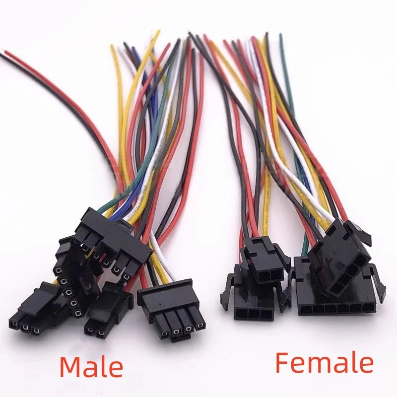 

1PCS 43645/43640 terminal cable MX3.0 single row small 5557 male and female docking plug connector with cable 20CM