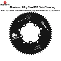 MAGICBROS BCD 110MM 130MM doble uso piñón fijo bicicleta plato redondo bicicleta de pista Fixie bicicleta rueda de marcha única rueda dentada