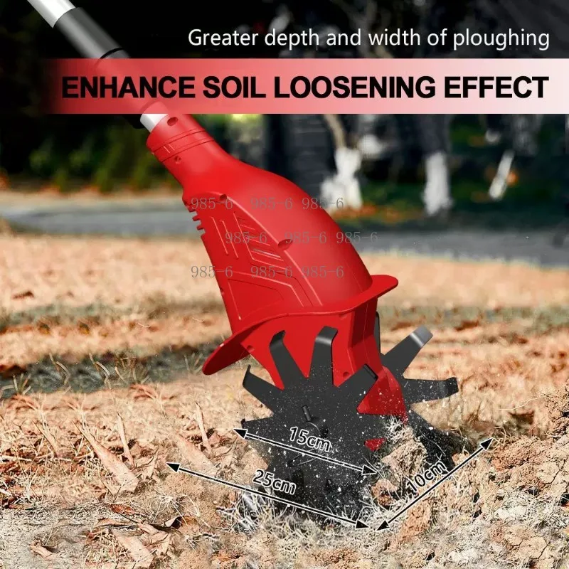 Portable Grass Trimmer Cordless Garden Soil 4000W Electric Tiller Cultivator