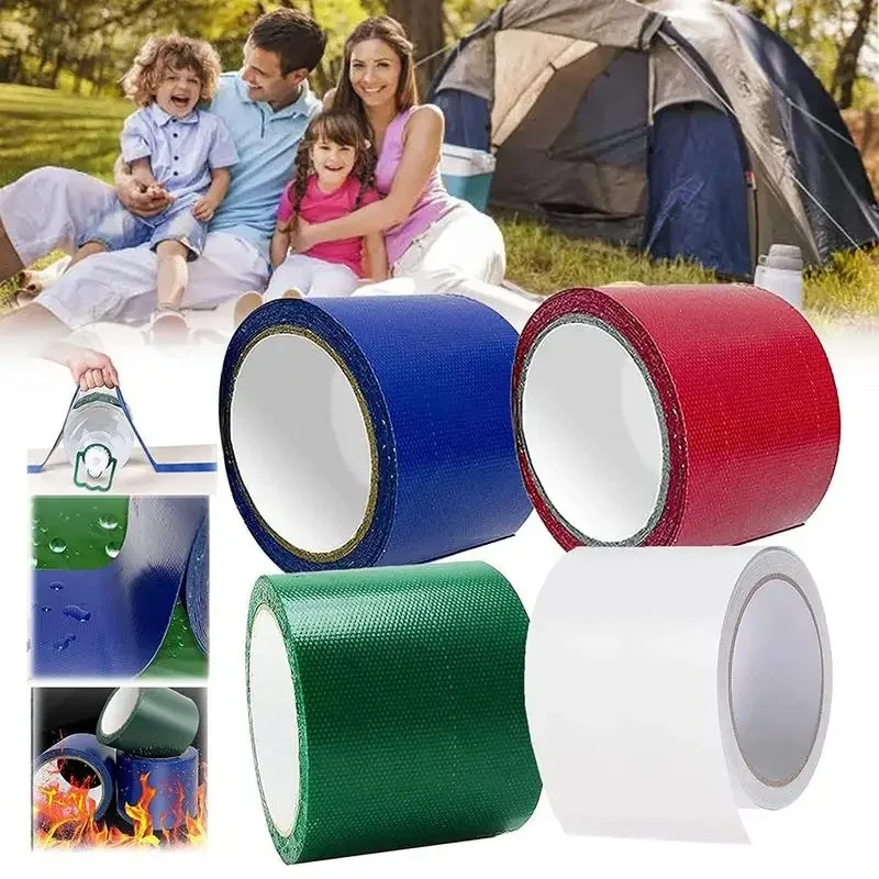 Repair Tape Waterproof PVC Tent  Rainproof Tarpaulin Adhesive Tape Outdoor Awning Repairing Tape Gummed Tape Film Repair Paste