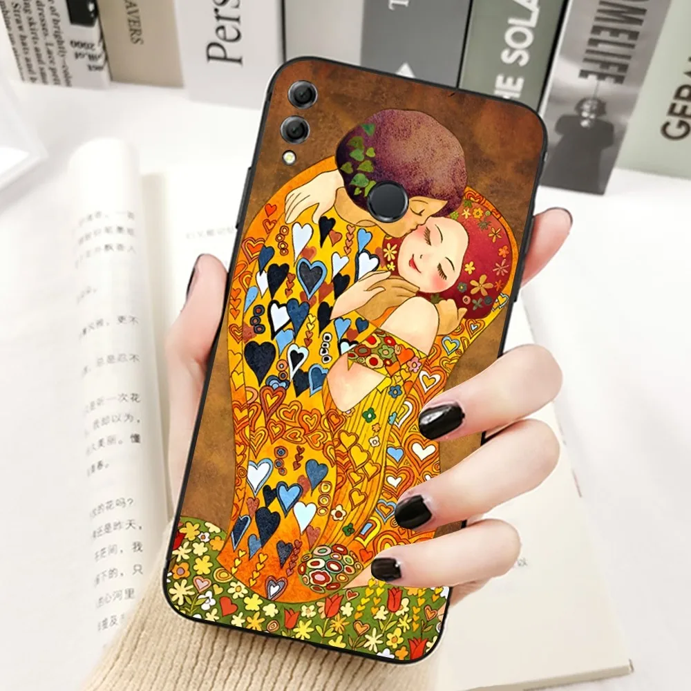 Starry Night Klimt Kiss Phone Case For Huawei Honor 10 lite 9 20 7A 9X 30 50 60 70 pro plus Soft Silicone Cover