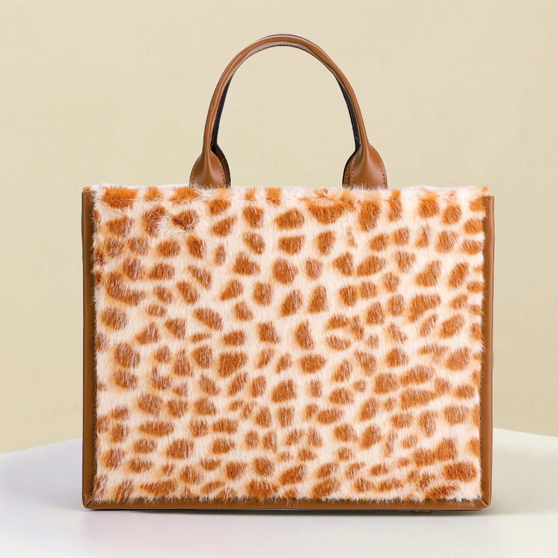 

Fashion Faux Fur Tote Bags For Women Luxury Designer Handbags And Purses 2026 New In Top Handle Large Capacity Underarm Shoulder