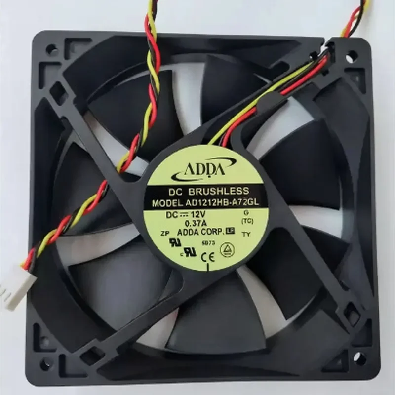 ADDA AD1212HB-A72GL 12V 0.37A 12025 3-wire Cooling Fan for Electronic Equipment