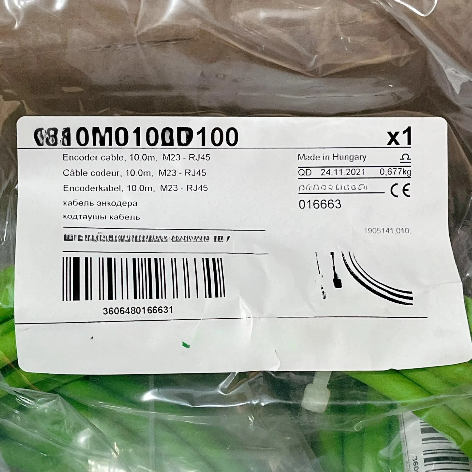 New VW3M8102R100 Encoder Cable 10m for SH3 Motor Motion Controller Servo Drive Sercos III in Stock Fast Sh