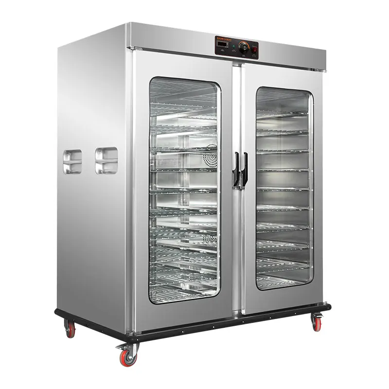 Stainless steel hot air circulation insulation equipment Vertical food insulation cabinet Mobile banquet cart for catering