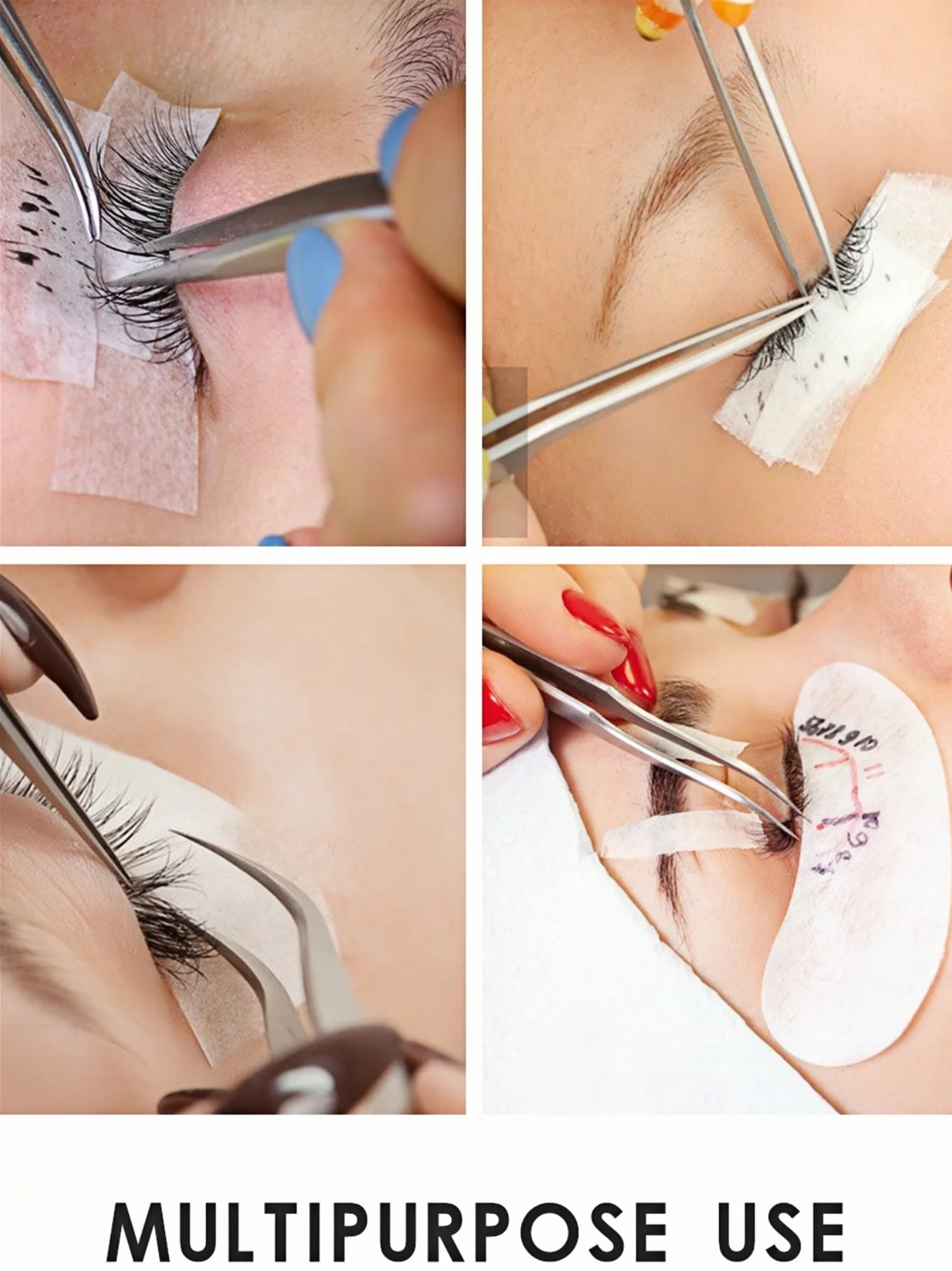 Grafted Eyelash Tape,10PCS Non-woven PE Breathable Fabric Extension Adhesive,Lash Tools