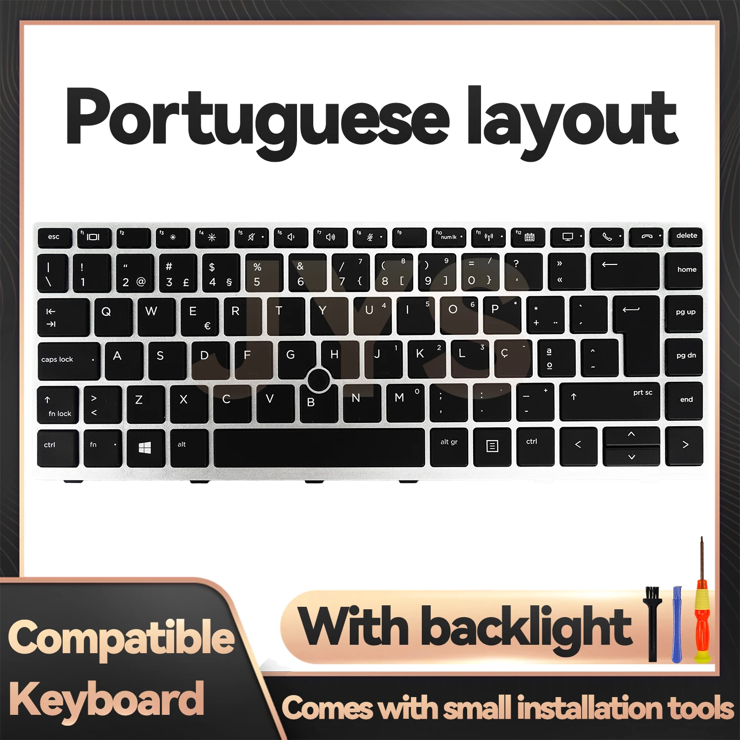 

For HP EliteBook 840 G5 G6/846 G5/745 G5/645 G6/ZBook 14u G5 G6 laptop replacement keyboard with backlit Portuguese layout
