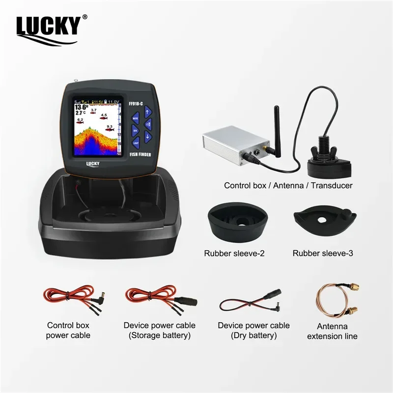 lucky fish finders FF-518 Wrist Watch Wireless 45m Colored Finder with Clock Mode Fish Detector and chart speed setting LUCKY FF918C-WL Waterproof Fish Finder