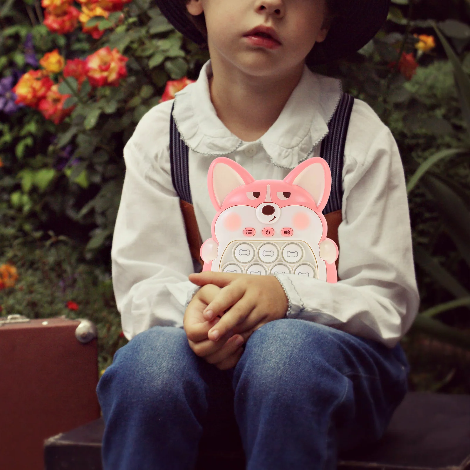 

Quick Push Bubble Game Machine Cartoon Kid Friendly Educational Fun Multifunctional Hand Eye Coordination Decompression Game