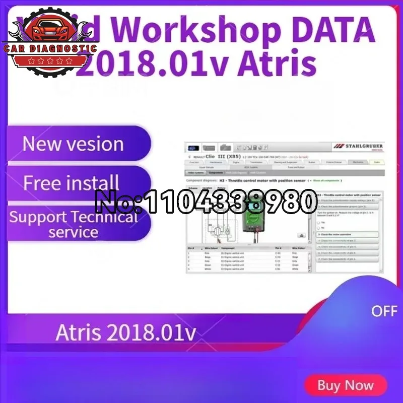 Auto Repair Software Vivid Workshop Data Car Models Workshop Vivid Technic ATRIS StaKis 2018.01V Diagnostic Car Tool Repair