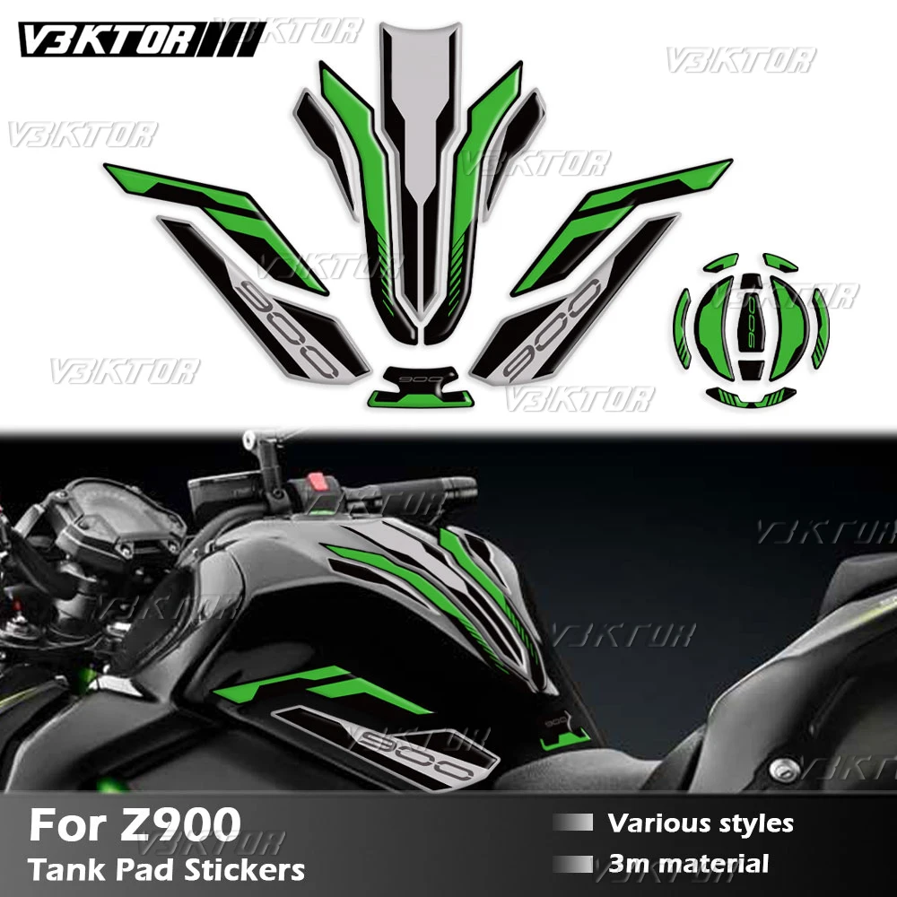 

For Z900 Fuel Tank Sticker Oil Gas Cap 3D Decal Cover Protector Waterproof For Z900 Z 900 2022 2023 2024