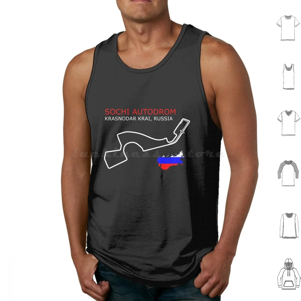 The Sochi Autodrom Tank Tops Print Cotton Sochi Autodrom Grand Prix Grand Prix Circuit Bahrain Transport