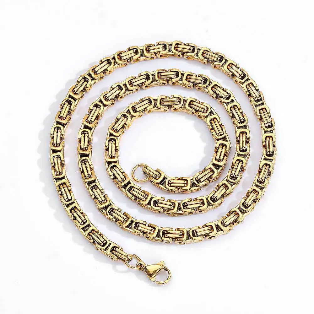 Newest 316L Stainless Steel Bracelet Men Women Wholelsale Wristband Gold Color Male Hand Chain Link Bracelet Hip Hop Jewelry image 5