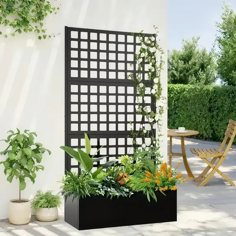 Outdoor Galvanized Steel Flower Box Outdoor Floor-mounted Screen Flower Box Municipal Partition Flowerpot