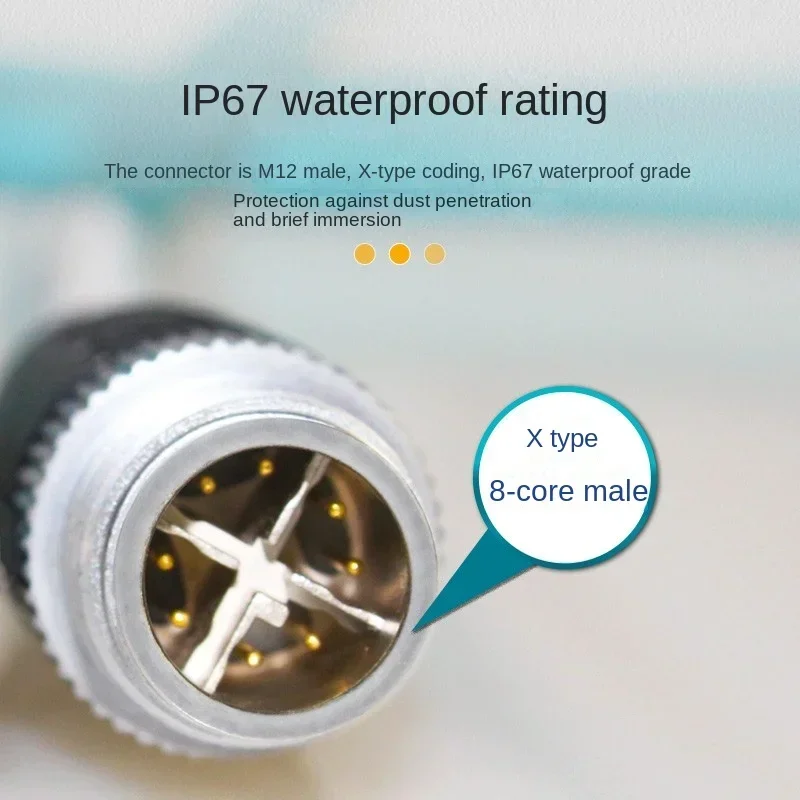 Kabel ekranujący M12 do 4Pin 8Pin RJ45 Network Coding Line A-Code D-Coding X-Type Male Female Head to RJ45 Connector Drag Chain Shielding Cable