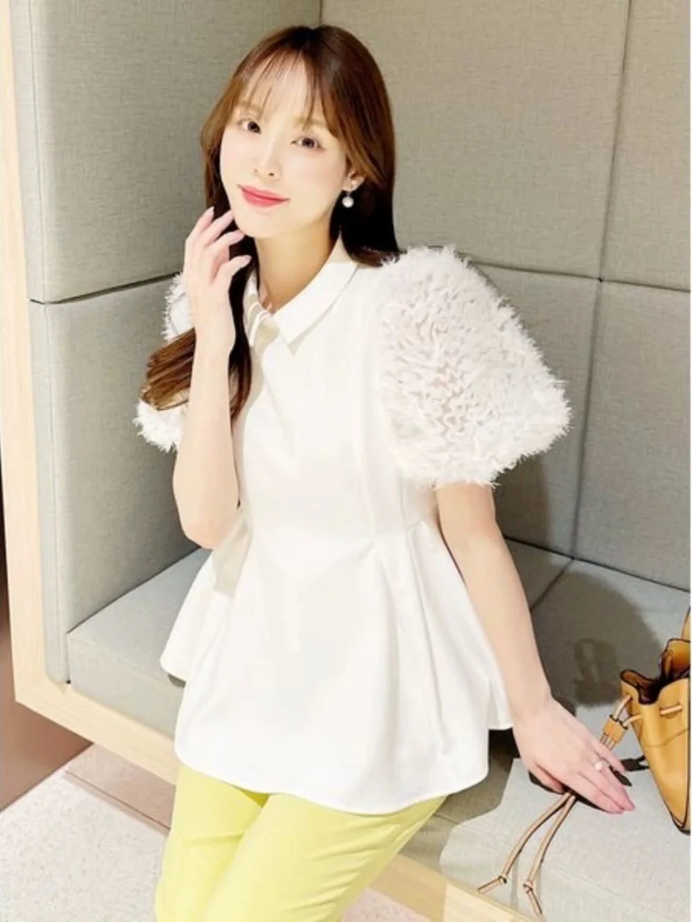 

Ele Sweet Bubble Sve irt Top by Seino Home CL 24 New Model Women's Faion High Quali Material Other 00%
