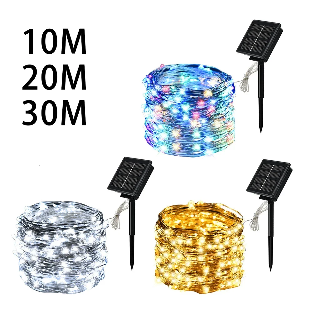 

Outdoor Solar String Light 500/300/200/100/50 LED Fairy Garland 8 Mode Garden Yard Party Christmas Decoration Copper Wire Lamp