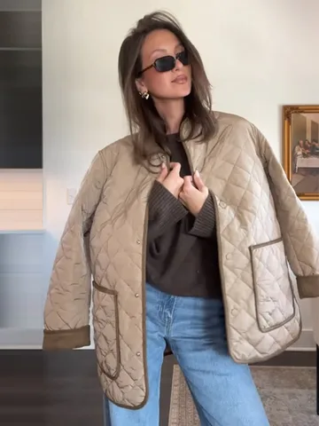 Женская стеганая куртка из полиэстера Casual