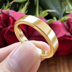 4MM Men Women Classic Wedding Band Multicolors Tungsten Carbide Rings Pipe Cut Polished Finish Comfort Fit