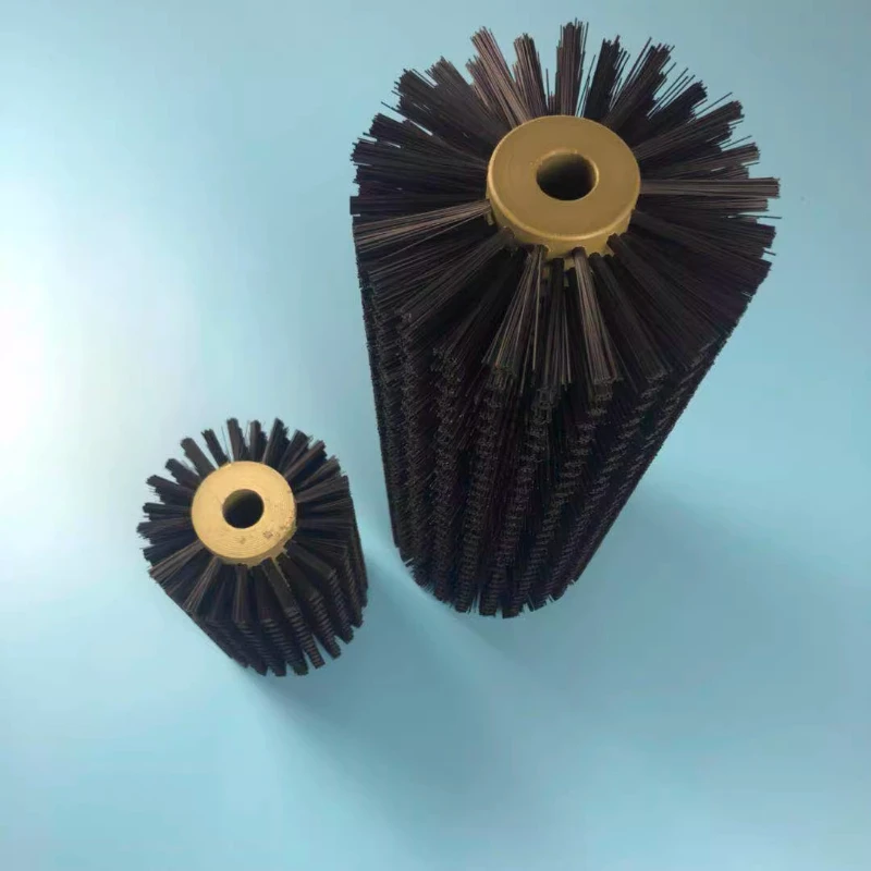 Custom Industrial Brush Roller Disc Nylon Wire Steel Wire Plastic Brush Dust Removal Polishing Small Roller Hollow Brush