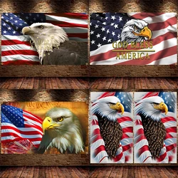 90X150CM Eagle God Bless America Flag, Unique American Eagle Flag With Brass Grommets, Rustic Bald Eagle American Flag, Outdoor
