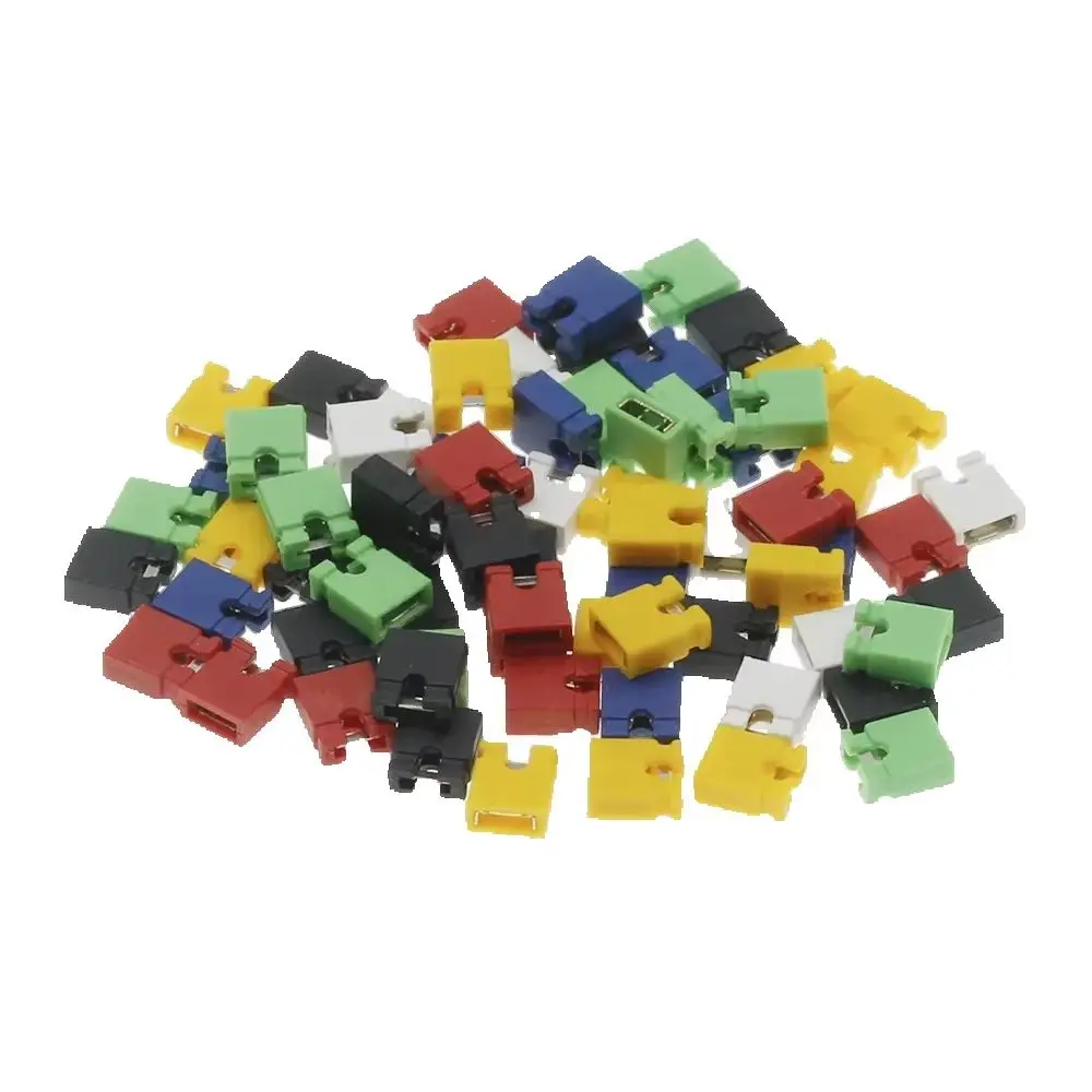 100PCS 2.54mm Jumper Cap Pin Header Jumper Blocks Connector For Circuit Board 2.54 Spacing