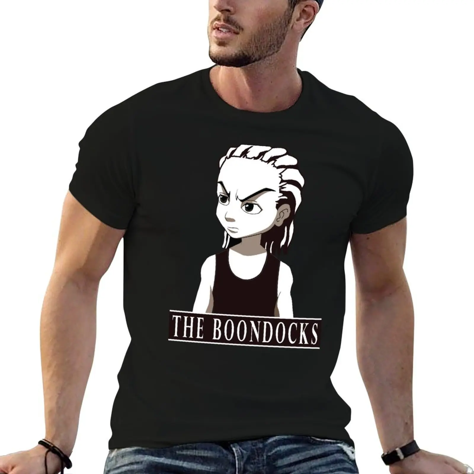 

The Boondocks Huey T-Shirt t shirt for man 100 percent cotton t shirt custom print T-Shirt